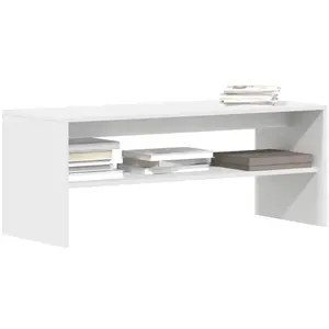 vidaXL Meuble TV Blanc 100 x 40 x 40 cm Aggloméré pas cher