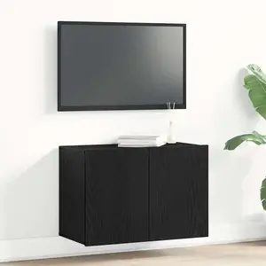 Comparateur de prix : vidaXL Vidaxl Meuble Tv Chêne Noir 60x30x41 Cm Bois D'ingénierie