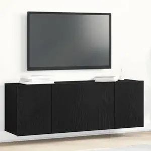 Comparateur de prix : vidaXL Vidaxl Meubles Tv 2 Pièces Chêne Noir 120 X 30 X 41 Cm Bois D'i...