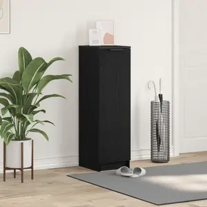 Comparateur de prix : vidaXL Cabinet à chaussures avec étagère Chêne noir 29,5 x 35 x 101 cm