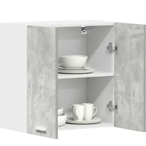 Comparateur de prix : vidaXL Armoire murale cuisine gris béton 60x31x60 cm bois d'ingénierie