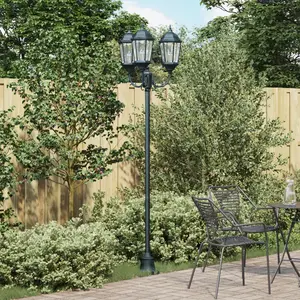 Comparateur de prix : vidaXL Lampadaire De Jardin Vidaxl 3 Lampes E27 Vert 220 Cm Aluminium
