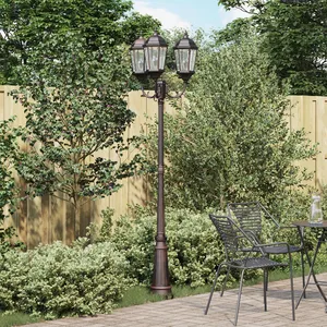 Comparateur de prix : vidaXL Vidaxl Lampadaire De Jardin Bronze Métal 61 X 53 X 235 Cm