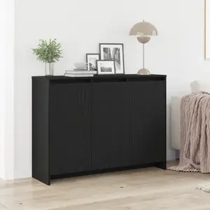 vidaXL Buffet Vidaxl En Chêne Noir 102x33x75 Cm En Bois D'ingénierie
