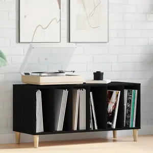 Comparateur de prix : vidaXL Meuble à vinyles Chêne noir 100 x 38 x 48 cm Bois d'ingénierie