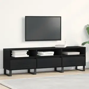 Comparateur de prix : vidaXL Meuble Tv Vidaxl Noir Chêne 150x30x44,5 Cm Bois D'ingénierie