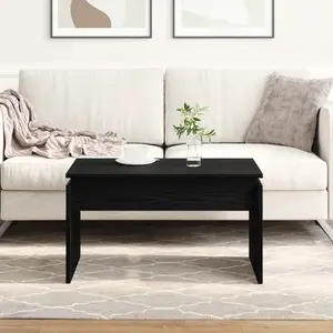 vidaXL Table Basse Vidaxl Chêne Noir 68x38x50 Cm Bois Reconstitué pas cher