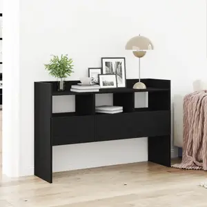 vidaXL Buffet Noir En Chêne Vidaxl 105x30x70 Cm En Bois D'ingénierie