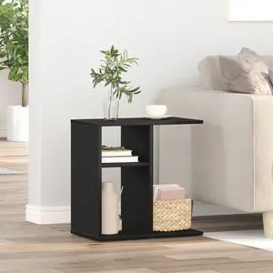 vidaXL Table d'appoint Chêne noir 50 x 30 x 50 cm Bois d'ingénierie pas cher
