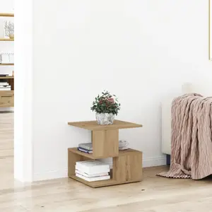 Comparateur de prix : vidaXL Table D'appoint Vidaxl En Chêne 40x40x40 Cm En Bois D'ingénierie