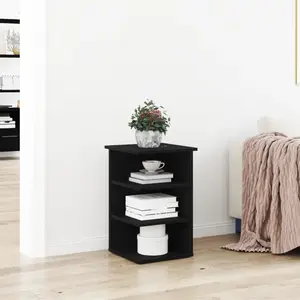 Comparateur de prix : vidaXL Meuble De Rangement Vidaxl Noir Chêne 35x35x55 Cm Bois D'ingénierie