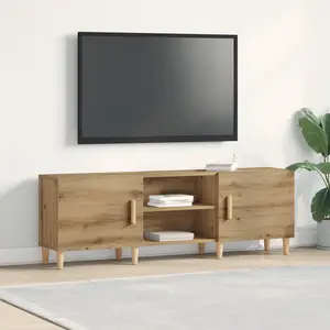 vidaXL Meuble TV chêne artisanal 150 x 30 x 50 cm Bois d'ingénierie pas cher