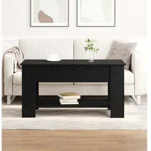 VIDAXL Table Basse En Chêne Noir - 101x49x52 Cm En Bois D'ingénierie pas cher