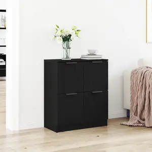 vidaXL Buffet Chêne noir 60 x 30 x 70 cm Bois d'ingénierie