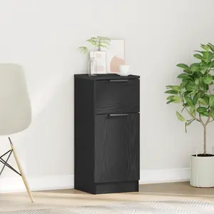 vidaXL Buffet Vidaxl Chêne Noir 30x30x70 Cm Bois D'ingénierie