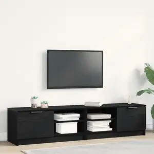 vidaXL Meuble TV 2 pcs Chêne noir 80 x 35 x 36,5 cm Bois d'ingénierie pas cher