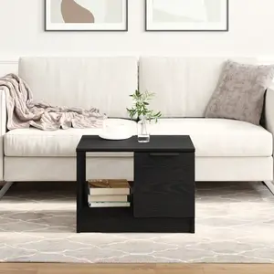 vidaXL Table Basse Vidaxl Chêne Noir 50x50x36 Cm Bois D'ingénierie
