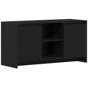 vidaXL Meuble TV Chêne noir 102 x 37,5 x 52,5 cm Bois d'ingénierie pas cher