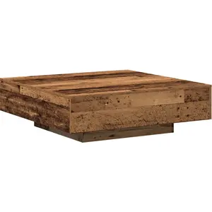 VIDAXL Table Basse En Vieux Bois 100x100x31 Cm En Bois D'ingénierie pas cher