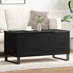 vidaXL Vidaxl Table Basse Chêne Noir 90x44,5x45 Cm Bois D'ingénierie pas cher
