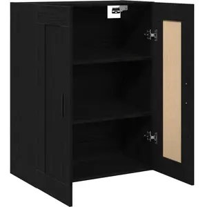 vidaXL Meuble mural Chêne noir 69,5 x 34 x 90 cm Bois d'ingénierie pas cher