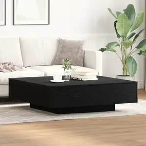 vidaXL Table basse Chêne noir 100 x 100 x 31 cm pas cher