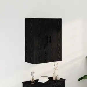 vidaXL Armoire Murale Vidaxl Chêne Noir 69,5x34x90 Cm Bois Aggloméré pas cher