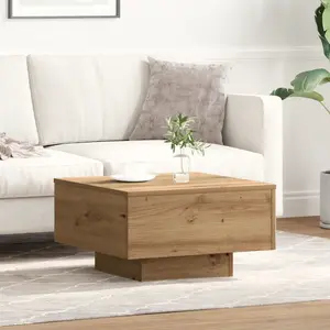 vidaXL Table basse Chêne artisanal 55 x 55 x 31 cm
