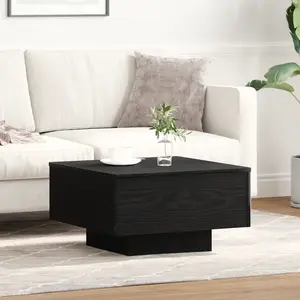 vidaXL Table Basse Vidaxl Noir 55x55x31 Cm En Bois pas cher