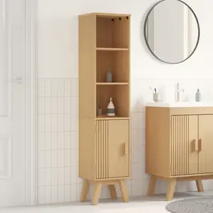 vidaXL Armoire de salle de bain Olden Marron 35 x 30 x 159 cm pas cher