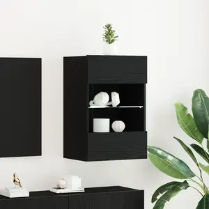 vidaXL Ensemble meuble TV Noir 40 x 30 x 60,5 cm Bois d'ingénierie pas cher