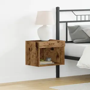 vidaXL Ensemble meuble TV avec LED 2 pcs Bois ancien 40 x 30 x 30 cm pas cher