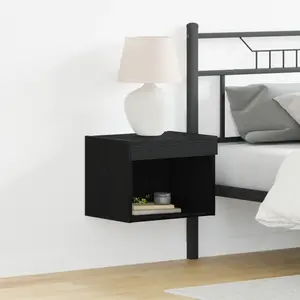vidaXL Ensemble meuble TV avec LED 2 pcs Chêne noir 40 x 30 x 30 cm pas cher