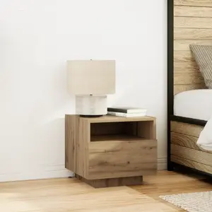 vidaXL Cabinet de chevet 2 pcs Chêne artisanal 40 x 39 x 37 cm pas cher