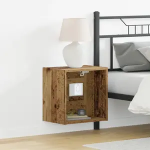 Comparateur de prix : vidaXL Étagère flottante avec lumière LED avec étagère 2 pcs Marron