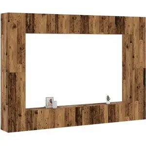 vidaXL Meubles TV muraux 8 pcs vieux bois bois d'ingénierie pas cher
