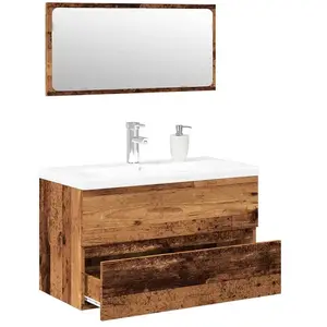 Ensemble de meubles salle de bain bois d'ingénierie vidaXL pas cher