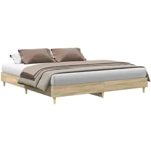 vidaXL Cadre de lit sans matelas chêne sonoma 180x200 cm pas cher