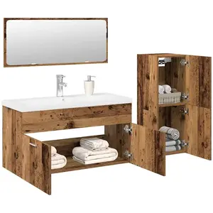 Comparateur de prix : vidaXL Ensemble de meubles salle de bain 4 pcs bois d'ingénierie