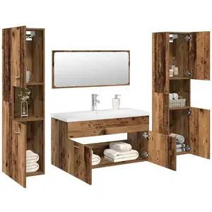 Comparateur de prix : vidaXL Ensemble de meubles salle de bain 5 pcs bois d'ingénierie