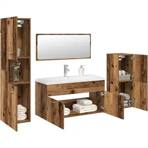 Comparateur de prix : vidaXL Ensemble de meubles salle de bain 5 pcs bois d'ingénierie