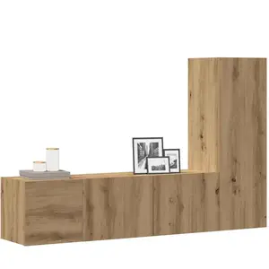 Comparateur de prix : vidaXL Meubles TV muraux 3 pcs chêne artisanal bois d'ingénierie