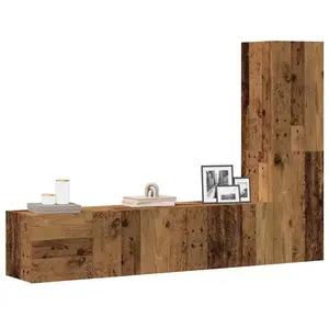 vidaXL Meubles TV muraux 3 pcs vieux bois bois d'ingénierie pas cher