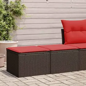 vidaXL Vidaxl Salon De Jardin Avec Coussins 2pcs Marron Résine Tressée Acacia pas cher