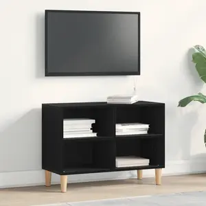 vidaXL Meuble TV Chêne noir 69,5 x 30 x 50 cm Bois d'ingénierie pas cher