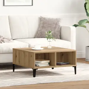 vidaXL Table basse Chêne artisanal 60 x 60 x 30 cm pas cher