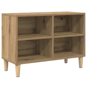 vidaXL Vidaxl Meuble Tv Chêne Artisan 69,5x30x50 Cm Bois D'ingénierie pas cher