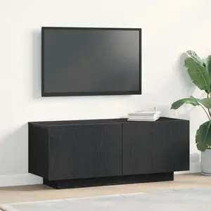 vidaXL Meuble Tv Vidaxl Chêne Noir 100x35x40 Cm En Bois D'ingénierie pas cher