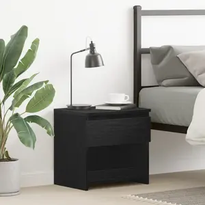 vidaXL Cabinet de chevet Chêne noir 40 x 30 x 39 cm Bois d'ingénierie pas cher