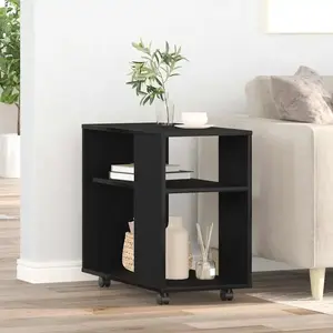vidaXL Table d'appoint en chêne noir 70 x 35 x 60 cm Bois d'ingénierie pas cher